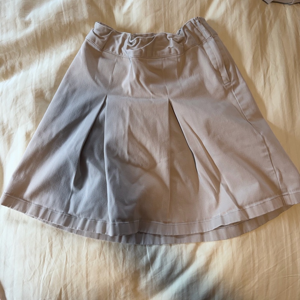 Cat & Jack Girls Khaki School Uniform Skort Size 10 Adjustable Waist